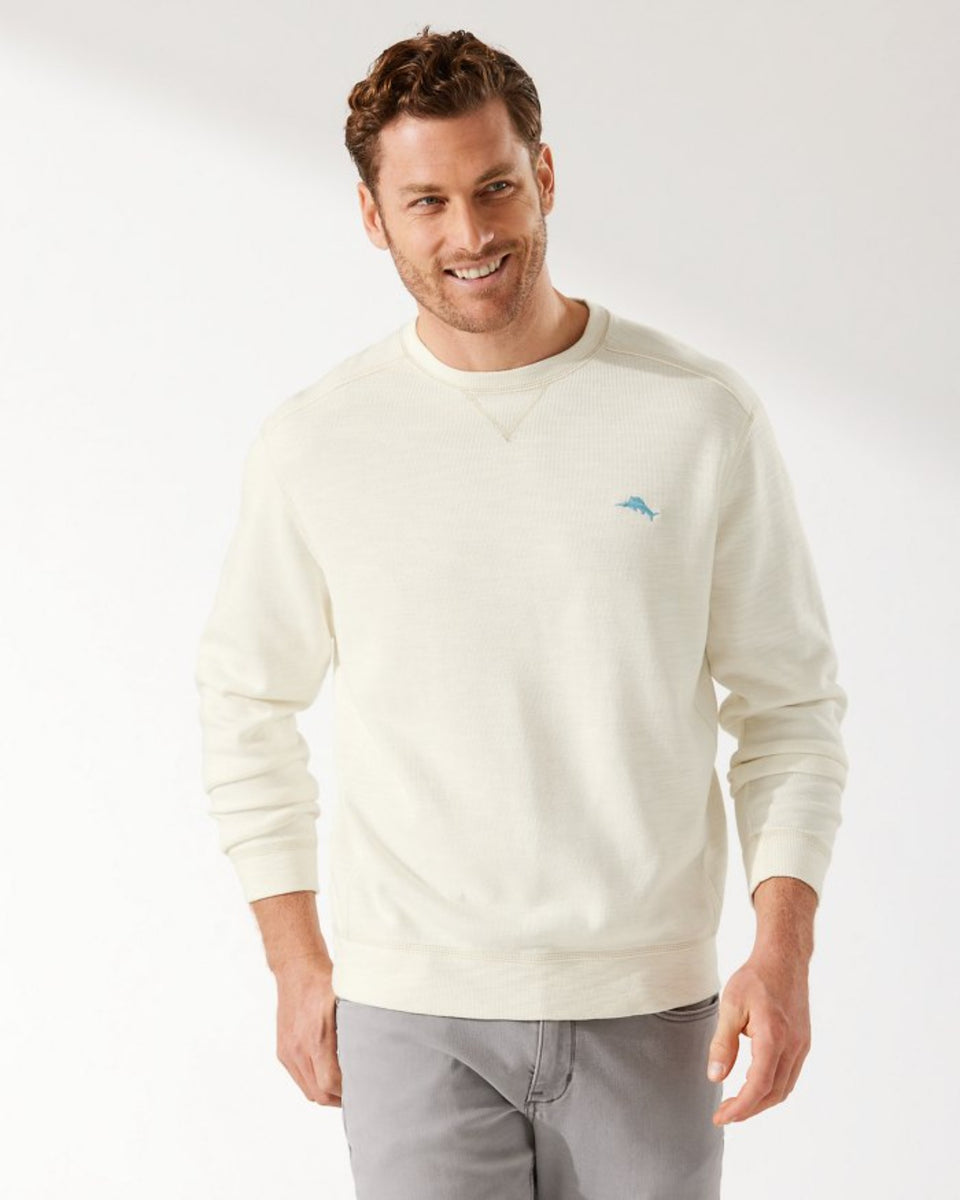 Tommy Bahama LT Tobago factory Bay Crewneck Sweater Ocean Deep