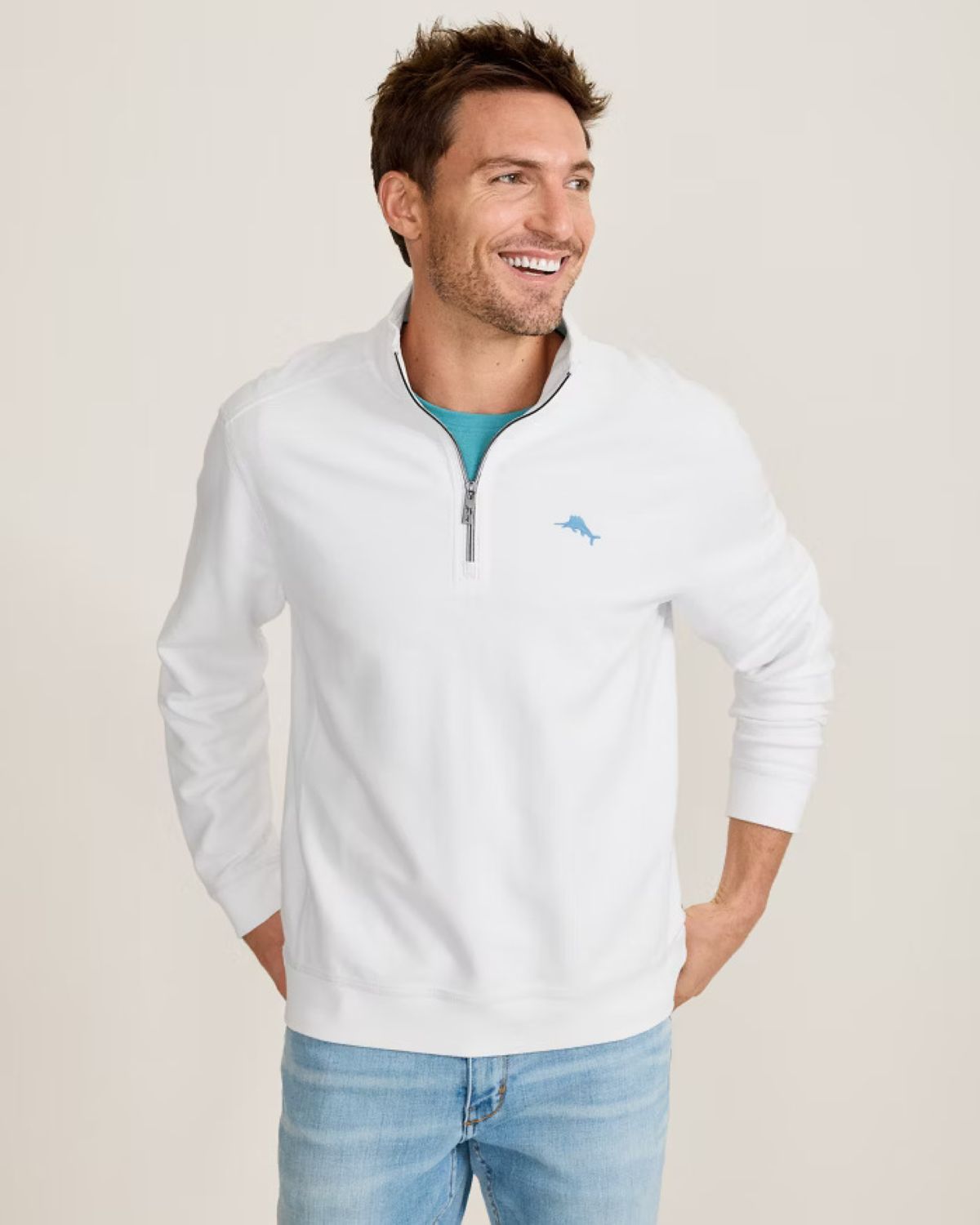 Montego Beach Half-Zip Sweatshirt – docksquareclothiers