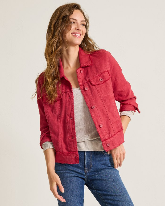 Two Palms Linen Raw-Edge Jacket – docksquareclothiers
