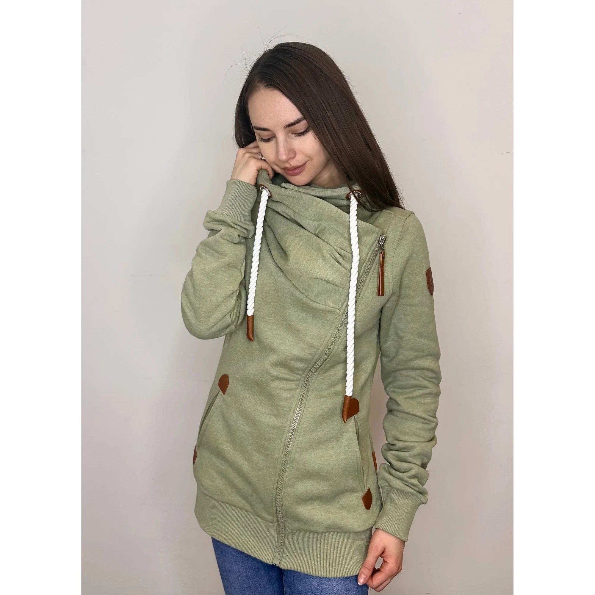 Hestia Zip Cowl Neck docksquareclothiers