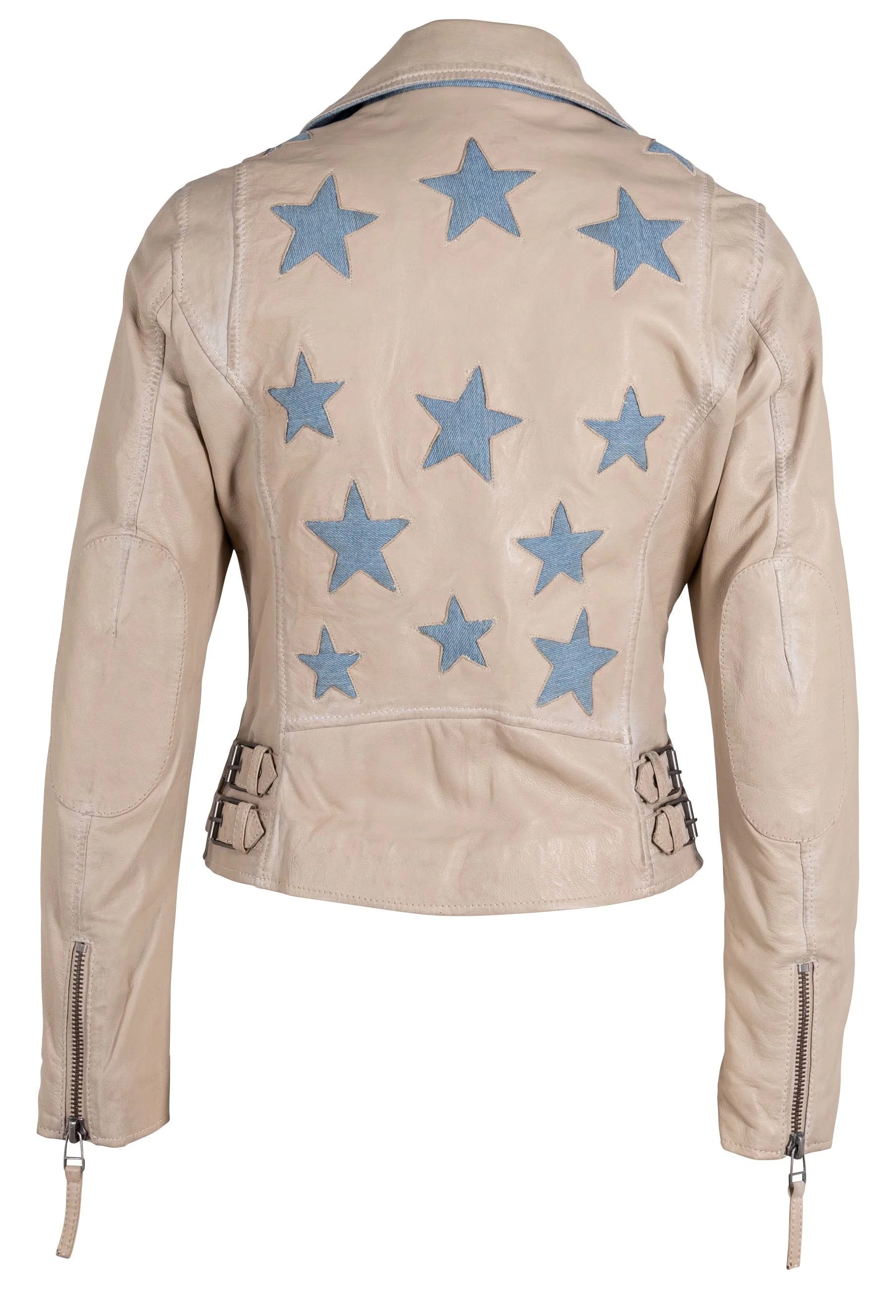Leather jacket white stars online